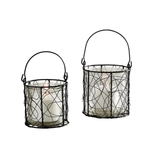 Portavelas Votivo de Hierro y Vidrio con Acabado Negro Premium para Decoración del Hogar, Navidad, Bodas, Portavelas Colgante - Product Image 3