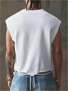 Custom Logo <b>Rhinestone</b> Print Sleeveless Men's Gym Tank <b>Top</b> 100% Polyester Quick Dry Breathable Fitness and Training Shirts - Product Image 2