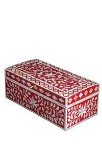 Boîte à bijoux artisanale en nacre dorée avec incrustations en os, élégante, pour ranger bagues, colliers et boucles d'oreilles - Product Image 3