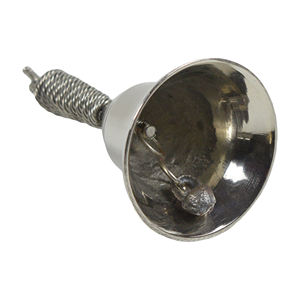 Cloche d'extérieur en laiton massif au design élégant, finition argentée brillante, modèle standard, cloche nautique ancre - Product Image 6