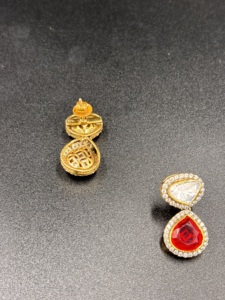 Luxury <b>Stud</b> Earrings And Red stone For Women Party Jewelry beautiful handwork on earrings - Product Image 6