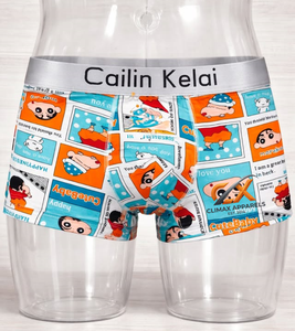 Calzoncillos bóxer de punto transpirables con cintura clásica y estampado digital, personalizados con logotipo de marca privada ODM, precio de fábrica, para hombre - Product Image 2