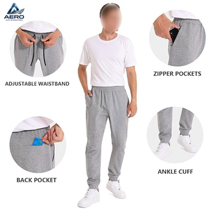 Pantalones Deportivos de Algodón y Poliéster con Ajuste Atlético, Transpirables, Lisos, Personalizables para Hombre, Ideales para Gimnasio y Fitness - Product Image 5