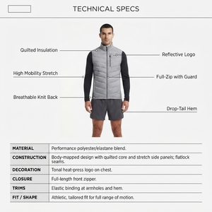 Gilet de course hybride OEM pour homme – Performance, tricot ergonomique, léger, pour la course, vêtement de sport personnalisé - Product Image 5