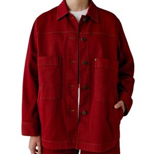 Oem diseño de logotipo personalizado Nueva chaqueta de mezclilla de algodón Versión informal suelta Diseño de Bolsillo grande Chaqueta Top Mujeres para primavera y verano - Product Image 1