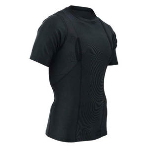 T-shirt à manches courtes pour homme, col rond, 100% coton, style streetwear, impression sérigraphique, séchage rapide, pour port dissimulé - Product Image 5