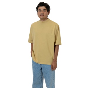 เสื้อยืดผ้าฝ้ายถักน้ำหนักเบาทรงโอเวอร์ไซส์สำหรับผู้ชาย ออกแบบเองได้ พิมพ์โลโก้ได้ แห้งเร็ว ระบายอากาศดี เหมาะสำหรับกีฬากลางแจ้ง - Product Image 3