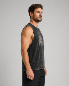 Quick Dry Breathable Eco-Friendly Polyester Tank <b>Top</b> Wholesale <b>Low</b> Price Sleeveless Workout Wear Men's Custom Logo OEM Custom - Product Image 3