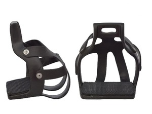 Estribos de PP Rosa con Correas Negras y Suela Texturizada para Montar a Caballo - Product Image 3