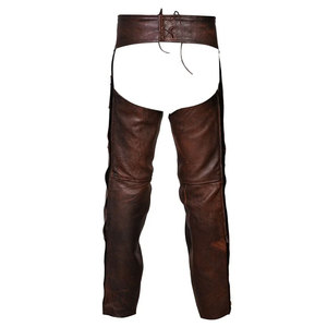 Chaps en cuir véritable de qualité supérieure, couleur personnalisée, fabrication sur mesure, logo personnalisé, chaps en cuir véritable professionnels. - Product Image 4