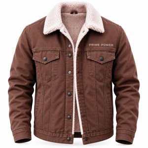 Premium <b>Men's</b> Sherpa Collar Denim <b>Jacket</b> Winter Fleece Lined <b>Trucker</b> Jean Coat Custom Manufacturer Wholesale Fashion Apparel - Product Image 6
