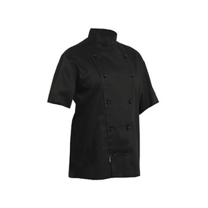 Camisa de Chef Ejecutiva Blanca OEM, 100% Algodón, Transpirable, Unisex, Manga Corta, Logotipo Personalizado, Marca Personalizada, Cocina, Restaurante, Bar - Product Image 3