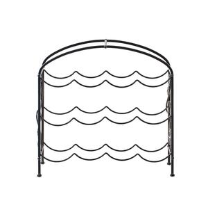 Moderno Estante Geométrico de Metal Negro para 3 Botellas, Soporte de Alambre de Hierro Independiente para Botellas de Vino, para Cocina, Hogar y Bar - Product Image 3