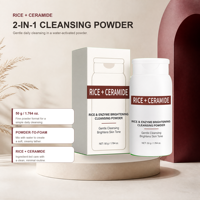 Poudre Nettoyante Exfoliante Éclaircissante au Filtrat de Ferment de Riz et Céramide, Acide Ascorbique 50g - Marque Privée OEM pour Tous Types de Peau