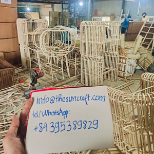 Carrito de Compras Infantil de Mimbre Natural Hecho a Mano en Vietnam, Carrito de Juguete con Ruedas para Niños, Juego de Imitación, Venta al Por Mayor - Product Image 4