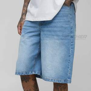 Shorts de mezclilla rectos de verano Y2K personalizados de Spandex/Poliéster con cierre de cremallera, estilo urbano, precio de fábrica para pedidos al por mayor - Product Image 2