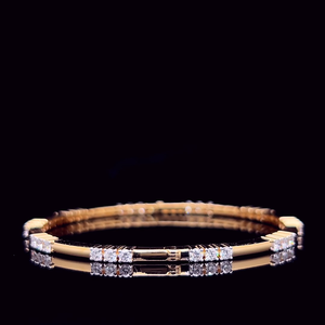 Brilliant Round Cut Lab Diamond Two Stone Open Bangle Fine Jewelry 925 <b>Silver</b> 10K 14K 18K Yellow Gold Womens <b>Cuff</b> Factory Direct - Product Image 5