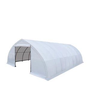 TMG ST3040V Container House 30FT X 40FT Riparo per Stoccaggio con Soffitto a Soffietto, Copertura in PVC Resistente da 17 oz e Porte Passanti - Product Image 1