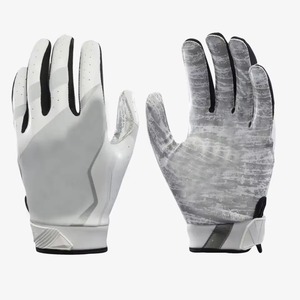 High Quality Custom Logo Leather Breathable Adjustable American Football Gloves Super <b>Sticky</b> Anti Slip Receiver Unisex Gloves - Product Image 1