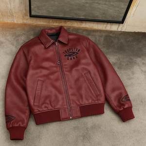 Veste bomber vintage personnalisée, style streetwear, veste d'aviateur, veste imperméable, veste hip hop, veste en cuir véritable de haute qualité pour hommes - Product Image 5