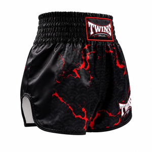 Premium Twin Mixed Martial Arts <b>Shorts</b> <b>Men</b> <b>Black</b> Green Logo Sublimation Print Moisture Wicking Regular Fit Adult MMA Wear - Product Image 1