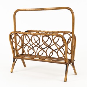 Porte-chaussons en rotin naturel, support de rangement pour magazines, porte-brochures, accessoires pour la maison et le bureau - Product Image 5