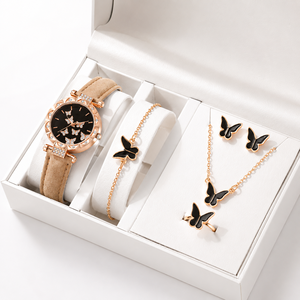 Ensemble de 5 montres pour femmes, bague, collier, boucles d'oreilles, montre décontractée pour femmes, bracelet, sans boîte - Product Image 6