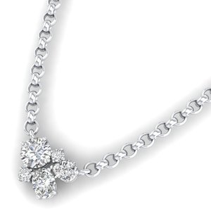 REYES Luxury Design Oval Cut 2.14 Carat Moissanite <b>Necklaces</b> in 925 Sterling <b>Silver</b> Wedding Engagement Gift Jewelry For Women - Product Image 2
