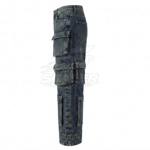 Pantalones Cargo Rectos Transpirables y Ecológicos para Hombre, de Larga Duración, con Múltiples Compartimentos para Bolsillos, Ideales para Entrenamientos Casuales - Product Image 3