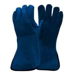 High Performance Heavy Duty Cowhide Split Leather Welding <b>Gloves</b> Flame Retardant Construction Barbecue Protective Gear Safety - Product Image 5