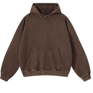 เสื้อฮู้ดดี้ปักลายสีดำแบบย้อมกรด สไตล์สตรีทแฟชั่น ทรงโอเวอร์ไซส์ ผ้าฝ้าย 100% รับผลิตแบบ OEM ODM - Product Image 6