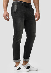 Pantalones Casuales Rectos de Corte Ajustado para Hombre, Jeans Elásticos con Cierre de Cremallera, Jeans Ajustados Lavados, Jeans Personalizados para Hombre - Product Image 6