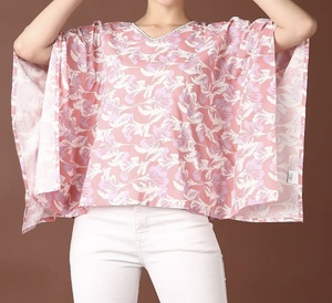 New Turkish Handmade Moroccan Cotton <b>Kaftan</b> Dress Batwing Wide Sleeve VNeck Regular Fit Casual Evening Party Wedding Flared - Product Image 3