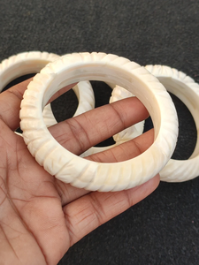 Handmade Bohemian Antique Natural Crafts Bone Beaded Bracelets Vintage <b>Bangle</b> by Perfect Enterprises - Product Image 2