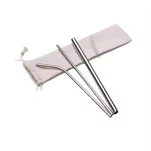 Premium <b>Metal</b> Beverage <b>Straws</b> Reusable Stainless Steel Drinkware for Daily Use - Product Image 3