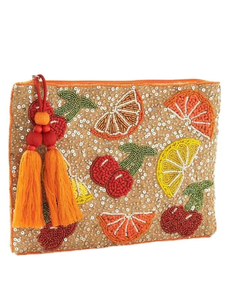 Coin Purse Circle Pattern <b>Hand</b> Embroidery Zipper Pouch Retro Geometric Design Seed Beads <b>Mini</b> Gifts - Product Image 2
