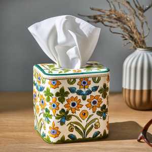 Boîte à mouchoirs et support de rangement classiques en os incrusté, faits à la main, pour la cuisine, la salle à manger et la maison, en provenance d'Inde par Arif Handicrafts - Product Image 6