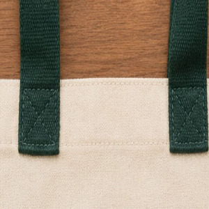 Two Tone <b>Canvas</b> Tote <b>Bag</b> Boat Bottom Heavy Duty Cotton Shopping <b>Bag</b> Wholesale Eco Friendly Handbag With Front Pocket - Product Image 4