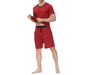 Nouvel ensemble d'été pour homme : T-shirt à manches courtes et short, ensemble deux pièces respirant en coton - Product Image 3