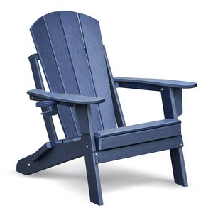 Sedia Adirondack Resistente alle Intemperie per Esterni, Sedia da Giardino Pieghevole in HDPE - Product Image 1