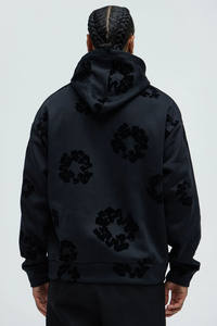 Sudadera con capucha extragrande personalizada con tela gruesa y parches de toalla con bordado premium para marcas de moda - Product Image 3