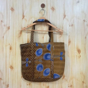 Sac fourre-tout matelassé léger style bohème couleur unie grande capacité en coton pour femme toutes saisons - Product Image 1