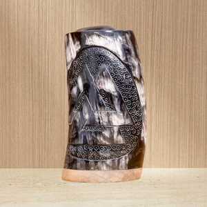 Corne de buffle faite à la main de haute qualité, design personnalisé, style animalier, art populaire, couleur naturelle, écologique, forme naturelle, anti-fuite - Product Image 1