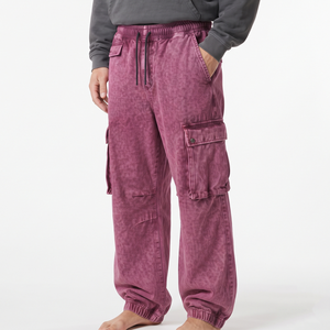 Pantalones Jogger Cargo Oversize de la Mejor Calidad para Hombre, de Algodón con Lavado Ácido, Ajuste Holgado, Múltiples Bolsillos, Estilo Urbano - Product Image 6