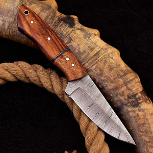 Cuchillo de desollar de acero de Damasco hecho a mano, personalizado OEM, de grado industrial, con mango de palisandro, 8 pulgadas, de Edge Master Manufacture - Product Image 6