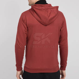 Sudadera con capucha lisa con cremallera completa para hombre, la más vendida, servicio OEM, precio al por mayor, 100% algodón - Product Image 2