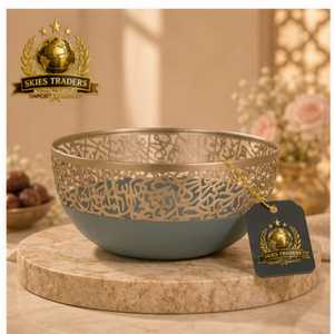 Bol en laiton texturé à la main, motif lotus, plateau incurvé, plat à fruits doré, centre de table, vaisselle de luxe en métal, vente en gros - Product Image 5