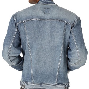 Veste en jean pour homme de qualité supérieure, finition délavée avec doublure en polaire chaude - Product Image 5
