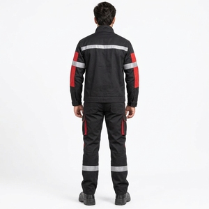 Vêtements de travail de sécurité personnalisés, vêtements de protection avec panneaux réfléchissants, tissu durable, plusieurs poches, vêtements industriels confortables, OEM - Product Image 2