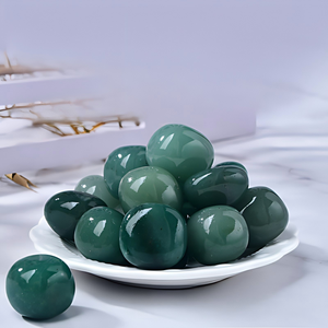 Pierres roulées en aventurine verte naturelle de haute qualité, pierres semi-précieuses polies pour la décoration intérieure et la guérison - Product Image 2